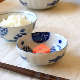 藍丸紋 3.5寸鉢 長く使える上品な藍染柄です 小鉢 付け出し 一品料理 お浸し鉢 和食器 国産 美濃焼 訳あり