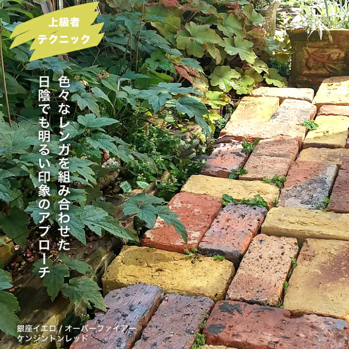 楽天市場 レンガ アンテブリック 銀座イエロ ケース販売 6個入 敷きレンガ 置くだけ 敷石 ヴィンテージ 煉瓦 黄色 玄関 アプローチ 花壇 庭 ガーデニング エクステリア Diy インテリアショップ セラコア