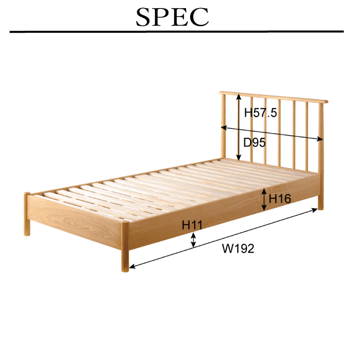 ベッド 天然木 安定感　すのこ ベッドフレーム シンプル　おしゃれ　インテリアナチュラル　ブラウン 幅110ｃｍ【　シングルベッド　1台販売　 CAZ-B-31 】 | インテリアショップ　セラコア