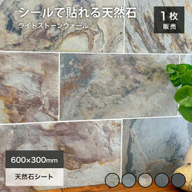 天然石パネル 600x300 リメイクシート パネル シート タイルシール ウォールパネル 壁石 タイルパネル 石張り パネル 立体 石壁 壁紙 ホテルライク 壁用 内装 DIY ストーン 軽量【ライトストーンウォール 600x300mm 全色 1枚販売】