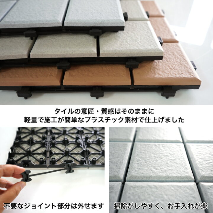 楽天市場】タイルパネル フロアパネル 軽量タイル ジョイントデッキ 
