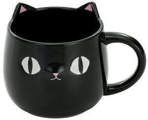 猫3兄弟 顔マグカップ kuro