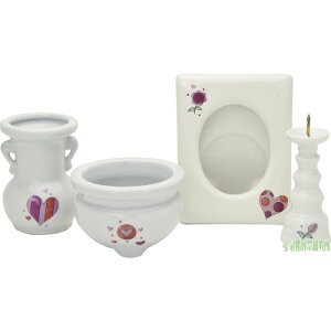 後飾り かわいい具足4セット 具足セット 仏具セット ハート 仏具 佛具 仏壇 供養 用品 お彼岸 後飾り メモリアル ペット可 お盆 盆 初盆 新盆 ポイント消化