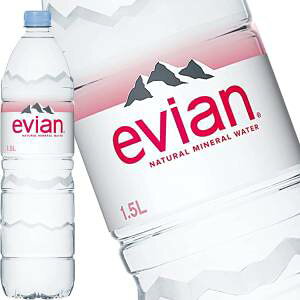 yzGrA evian 1.5LPET×12{y3`4cƓȓɏoׁz ~lEH[^[ VR Ki 1500ml e ܂Ƃߔ ⋋