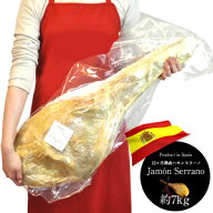 ［生ハム原木のみ］スペイン産 ハモンセラーノ 原木 12ヵ月熟成 約7kg(5kg-8kg)［冷蔵のみ］【4〜5営業日…