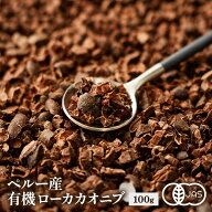 有機JAS認証取得 低温加工仕上げ ペルー産 オーガニックローカカオニブ 100g［メール便］【送料無料】【3…