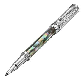 Xezo Maestro ブラック マザーオブパール ボールペン 細字 クロームメッキ ハンドメイド ペン2本なし