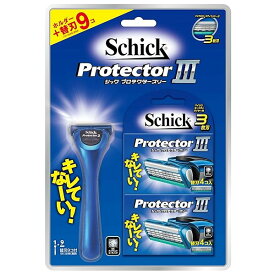 Schick(シック) シック Schick プロテクター スリー クラブパック (ホルダー (刃付き) + 替刃8コ) 3枚刃 カミソリ 髭剃り ドイツ製替刃 セーフティワイヤー付 1個 (x 1)