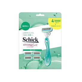 シック Schick ハイドロシルク 敏感肌用 コンボパック(ホルダー(刃付き)+替刃4コ) 女性 カミソリ グリーン