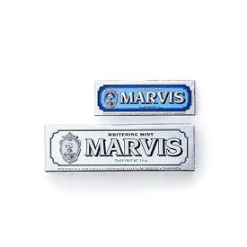 MARVIS(マービス) ホワイト・ミント×& アクアティック・ミント お得セット 歯磨き粉 爽やかミント味とクールミントのアクアティック・ミント味 オーラルケア イタリア製