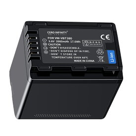 【期間限定 5倍ポイント】【1年保証 Panasonic HC-V360M【3900mAh 3.6V】VW-VBT380-K VW-VBT380 HC-V210M HC-V230M HC-V330M HC-V360M 高品質交換用バッテリーABCAA