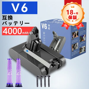 �y���Ԍ��� 10�{�z�y�V�i��1�N�ۏ؁z DYSON �Ή� V6 Car + Boat vacuum V6 Mattress vacuum �݊��o�b�e���[�y4000mAh�A 21.6V�A86.40wh�z �Ή��p �����\ PSE�F�� 2026ECA-ZEJPFAC