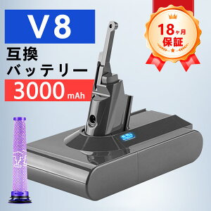 �y���Ԍ��� 5�{�z�y�V�i��1�N�ۏ؁z DYSON �Ή� V8 Car+Boat V8 Mattress V8 HEPA V8 Animal �݊��o�b�e���[�y3000mAh�A 21.6V�A64.80wh�z �Ή��p �����\ PSE�F�� 2026ECA-ZEJP
