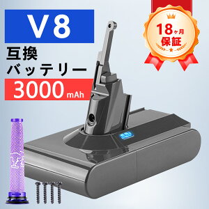 �y���Ԍ��� 5�{�z�y�V�i��1�N�ۏ؁z DYSON �Ή� V8 Animal Pro V8 Animal Cord-Free �݊��o�b�e���[�y3000mAh�A 21.6V�A64.80wh�z �Ή��p �����\ PSE�F�� 2026ECA-ZEJP