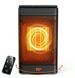 セラミックヒーター【2025年新型・省エネAIスマート温度制御】セラミックファンヒーター 8W/600W/1200W 3段階加熱 小型 電動 省エネ 暖房 足元用 首振り 液晶ディスプレイ タイマー リモコン付き 過熱防止 転倒防止 持ち運び可能 PSE認証 浴室・更衣室用暖房器具