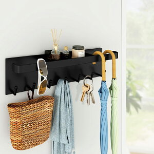 アンブレラホルダー マグネット フック付き アンブレラスタンド トレー付き マグネット 傘立て 玄関ドア用 ブラック 玄関 小物収納 ブラック