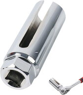 O2センサーソケット 22mm 差込角3/8"(9.5mm) 全長80mm 脱着工具 交換 オキシゲン ラムダ 排気 センサー …