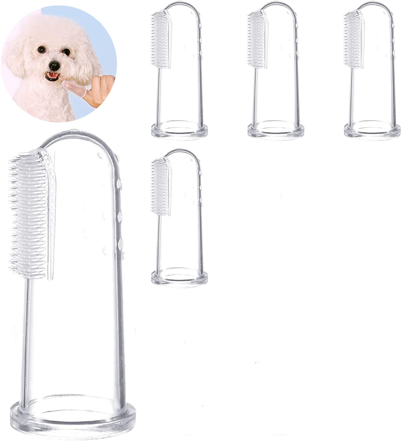 犬 歯ブラシ 歯磨き ハブラシ シリコン 犬用 歯ブラシ 5個セット ペット