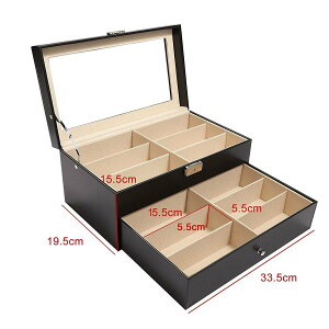 送料無料 メガネ サングラス レザー風 おしゃれ 収納ボックス 12個 12本 収納 コレクション ケース 収納ケース 展示 ディスプレイ