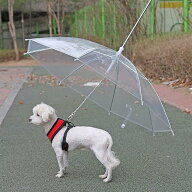 ペット 傘 リード付き お散歩用傘 犬 小型犬 ペット用 わんちゃん 便利グッズ 梅雨 雨対策 雨具 カッパ …