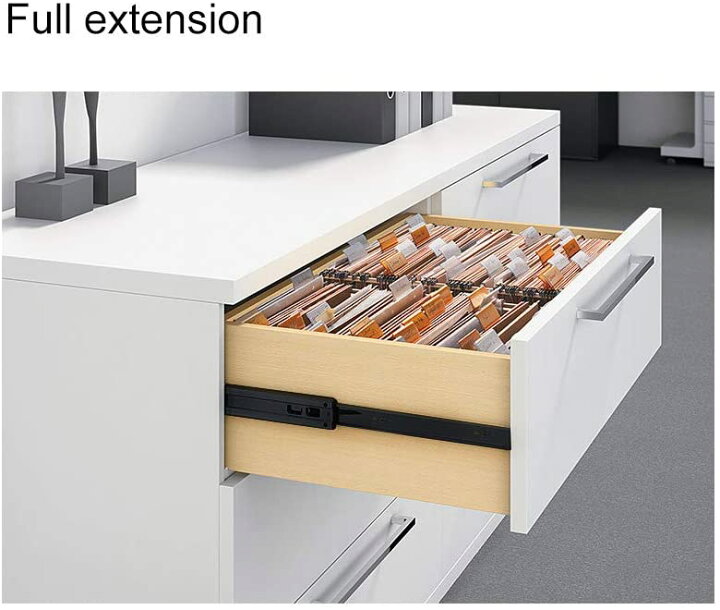 楽天市場 3段引き 完全 スライドレール 左右 2本セット 引き出し Diy パーツ 全開 スムーズ 工具 頑丈 高品質 棚 ラック キャビネット 便利 Ces Store