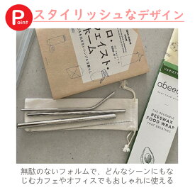 Cesa Beams ストロー ステンレスストロー 3本 洗浄ブラシ付き 袋付き5点セット　4カラーから選べる マイストロー おうち カフェ オシャレ　 繰り返し 使える アウトドア マグ タンブラー 携帯用 持ち歩き シルバー1000円 ポッキリ