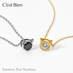 �y�A�l�b�N���X �v���[�g �o�[ �����A�����M�[�Ή� 316L �T�[�W�J���X�e�����X �y�A�y���_���g �J�b�v�� �V���v�� ���肰�Ȃ� c'est Bien