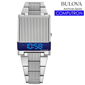 【P5倍 5/16 1:59まで】ブローバ 腕時計 BULOVA 時計 メンズ デジタル時計 LEDデジタルクオーツ アーカイブシリーズ コンピュートロン Archive Series Computron シルバー 96C139