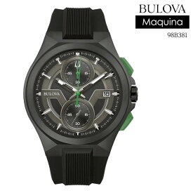 ブローバ 腕時計 BULOVA 時計 メンズ 腕時計 マキナ MAQUINA クオーツ シリコンストラップ ブラック 夜光インデックス 蓄光 日本未発売 98B381