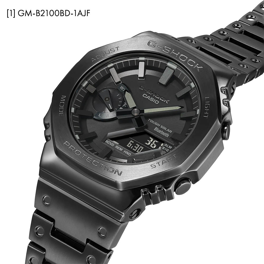 カシオ CASIO Gショック メンズ Bluetooth モバイルリンク G-SHOCK LEDライト 腕時計 20気圧防水 耐衝撃構造 タフソーラー  フルメタル GM-B2100BD-1AJF メンズ腕時計 | blan.ne.jp