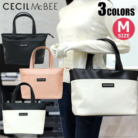 【10%OFF CP 4/18 0時～】セシルマクビー CECIL McBEE トートバッグ M CM121116 ブラック ホワイト ピンク レディース かばん 鞄 かばん バッグ ギフト