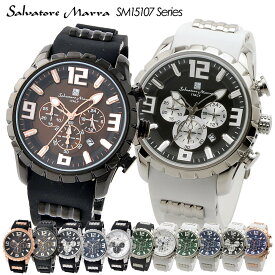 サルバトーレマーラ Salvatore Marra 腕時計 メンズ ラバーベルト クロノグラフ アナログ カレンダー SM15107シリーズ