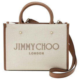 ジミーチュウ JIMMY CHOO VARENNE S TOTE LJJ NATURAL TAUPE DARK TAN LIGHT GOLD ヴァレンヌ アヴェニュー アベニュー キャンバス トートバッグ 2WAY ショルダーバッグ クロスボディ レディース