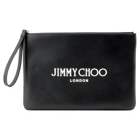 【10%OFF CP 4/18 0時～】ジミーチュウ JIMMY CHOO ZIP POUCH ANR BLACK WHITE SILVER ハンドポーチ クラッチバッグ セカンドバッグ ブラック/ホワイト レディース ユニセックス ZIP POUCH CLUTCH BAG