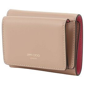 【10%OFF CP 4/18 0時～】ジミーチュウ JIMMY CHOO NEMO AYO BALLET PINK CANDY PINK LIGHT GOLD ネモ 内外バイカラー 三つ折り財布 ミニ財布 バレエピンク/キャンディピンク レディース NEMO TRI-FOLD WALLET