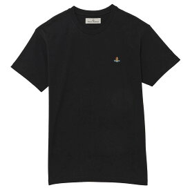 ヴィヴィアンウエストウッド Vivienne Westwood 3G010013 J001M N401 L オーブ刺繍 クルーネック 半袖 Tシャツ Lサイズ ブラック メンズ レディース ユニセックス MULTICOLOR ORB CLASSIC