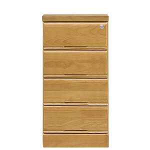 国産 日本製 40cm幅 引き出し 4段 チェスト 整理棚 収納棚 収納家具 収納 ラバーウッド ナチュラル ブラウン 最上段鍵付き カギ付き 北欧 カジュアル シンプル