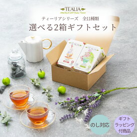 お中元 紅茶 ハーブティー ティーバッグ 選べる2種類 ラッピング込み 紅茶セット ハーブティーセット 退職 お祝い ギフト かわいい おしゃれ プレゼント 40包 3000円 上質 セット販売 引越し 結婚 お返し 出産祝い ノンカフェイン