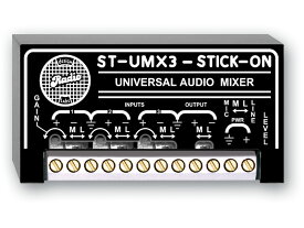 RDL ST-UMX3 3×1 ユニバーサルオーディオミキサー 3マイク／ライン入力×1マイク／ライン出力 STICK-ON&reg;シリーズ 【送料無料】