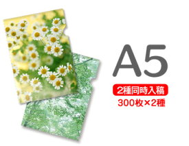 A5クリアファイル印刷300枚+300枚=600枚