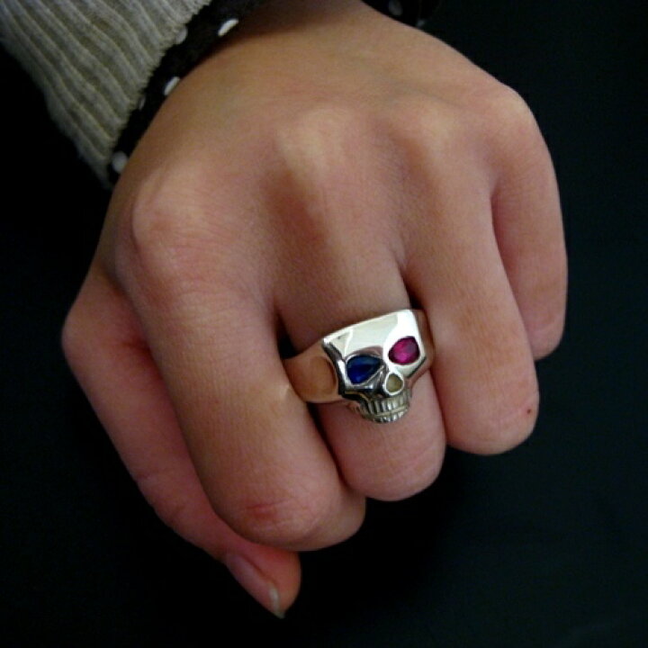 楽天市場】Flash Point JIM SKULL RING-SE-CRAZY(RUBY/SAPPHIRE) : C-G