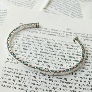 GARDEN OF EDEN TRIANGLE TURQUOISE STAMP FLAT BRACELET
