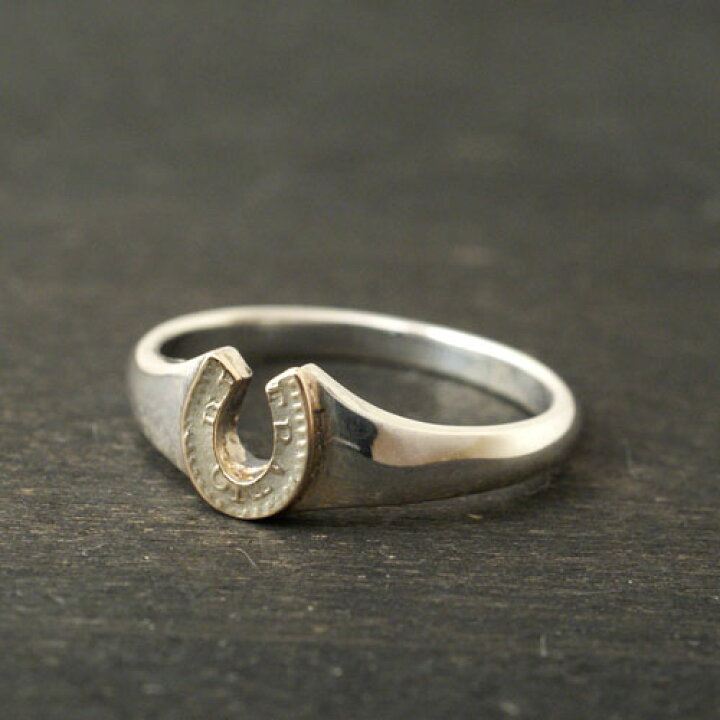 楽天市場】Atease HORSE SHOE SMALL RING SV&K10 GOLD : C-G