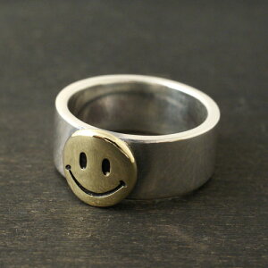 Atease SMILE SILVER & BRASS RING L