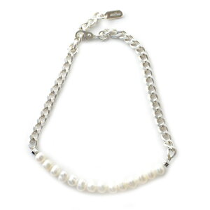 ȂɂjqE吼Ecrhug(NnO) 񒅗pf mollive SILVER CHAIN BRACELET PEARL