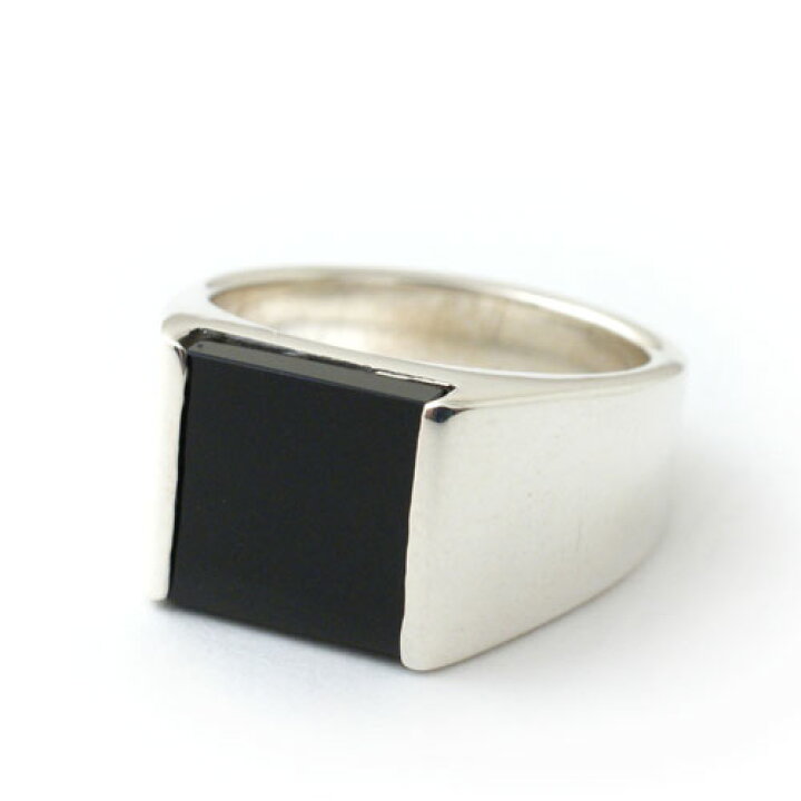 楽天市場】mollive ONYX RING SIGNET FLAT SQUARE : C-G