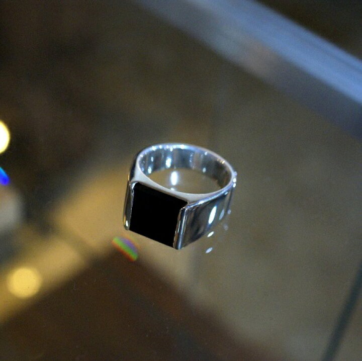 楽天市場】mollive ONYX RING SIGNET FLAT SQUARE : C-G
