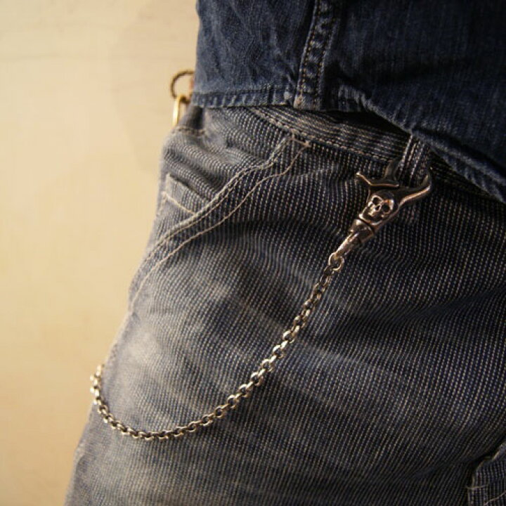 楽天市場】mollive Heavy Oz SKINNY WALLET CHAIN SKULL : C-G 