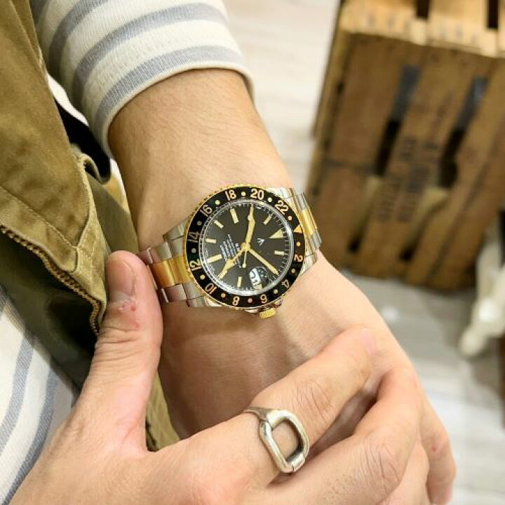 楽天市場】Naval Watch Produced By LOWERCASE FRXD008 GMT SV/GD 