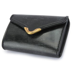 Cramp Bridle leather front metal compact wallet.